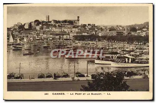 Cartes postales Cannes Le Port et le Suquet Bateaux