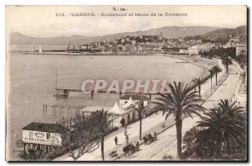 Cartes postales Cannes Boulevard et Bains de la Croisette