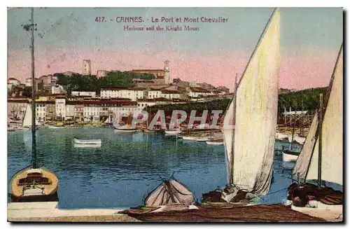 Cartes postales Cannes Le Port et Mont Chevalier Bateaux