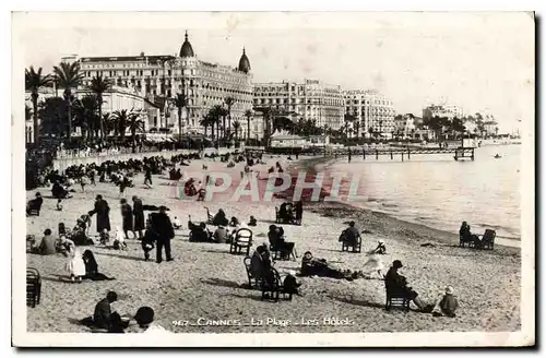 Cartes postales Cannes La Plage Les Hotels