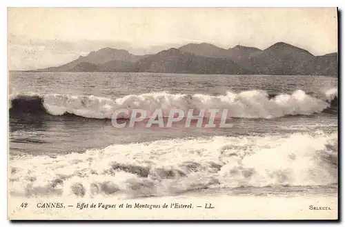 Cartes postales Cannes Effet de Vagues et les Montagnes de l'Esterel