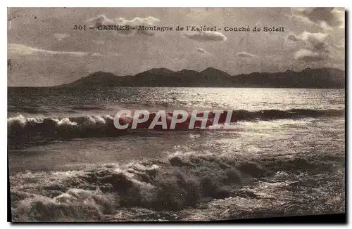 Cartes postales Cannes Montagne de l'Esterel Couche de Soleil