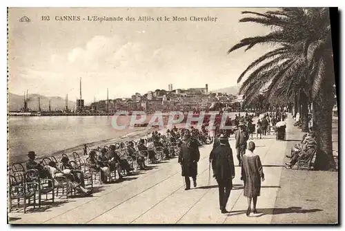 Ansichtskarte AK Cannes L'Esplanade des Allies et le Mont Chevalier