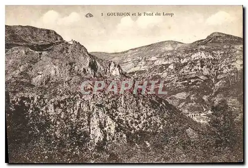 Ansichtskarte AK Gourdon et le Pont du Loup