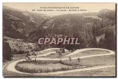 Ansichtskarte AK Sites Pittoresque de Savoie Route des Aravis Les Lacets Au fond la Giettaz