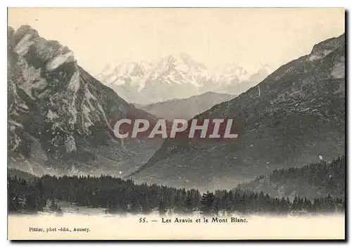 Ansichtskarte AK Les Aravis et le Mont Blanc