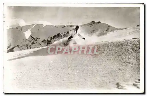 Ansichtskarte AK Megeve Un virage rapide Ski