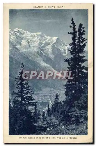 Cartes postales Chamonix Mont Blanc Chamonix et le Mont Blanc vus de la Flegere