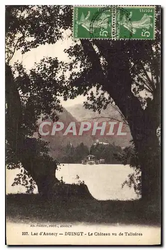 Cartes postales Lac d'Annecy Duingt Le Chateau vu de Talloires