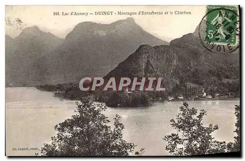 Cartes postales Lac d'Annecy Duingt Montagne d'Entreverne et le Charbon