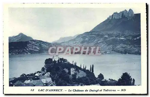 Cartes postales Lac d'Annecy Le Chateau de Duingt et Talloires