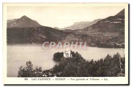 Cartes postales Lac d'Annecy Duingt Vue generale et Talloires