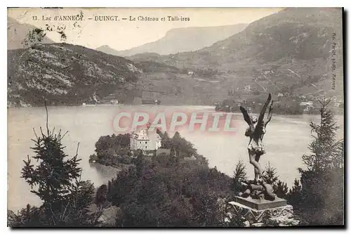 Cartes postales Lac d'Annecy Duingt Le Chateau et Talloires