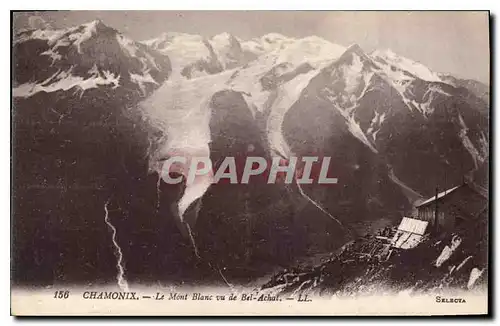 Cartes postales Chamonix Le Mont Blanc vu de Bel Achal