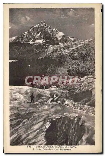 Cartes postales Chamonix Mont Blanc Sur le Glacier des Bossons