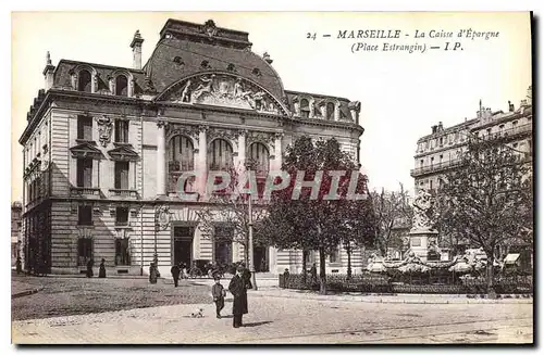 Ansichtskarte AK Marseille La Caisse d'Epargne Place Estrangin