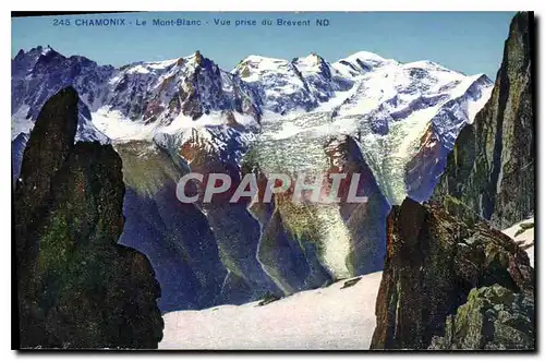 Cartes postales Chamonix Le Mont Blanc Vue prise du Brevent