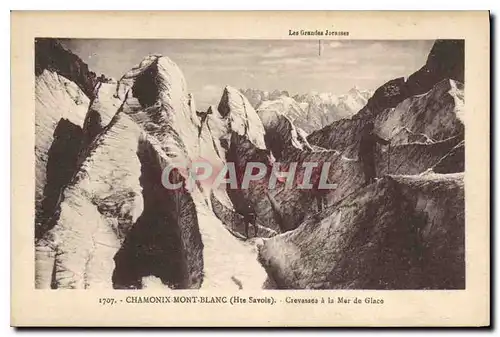 Cartes postales Chamonix Mont Blanc Hte Savoie Crevasses a la Mer de Glace