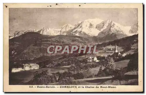 Ansichtskarte AK Haute Savoie Combloux et la Chaine du Mont Blanc
