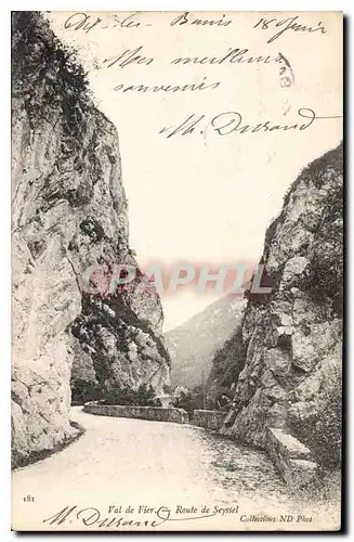 Cartes postales Val de Fier Route de Seyssel