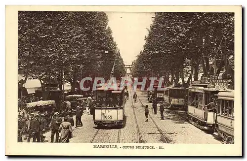 Ansichtskarte AK Marseille Cours Belsunce Tramway