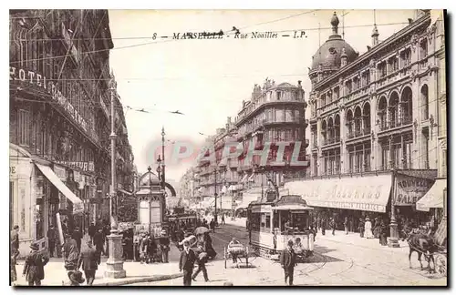 Ansichtskarte AK Marseille Rue Noailles Tramway