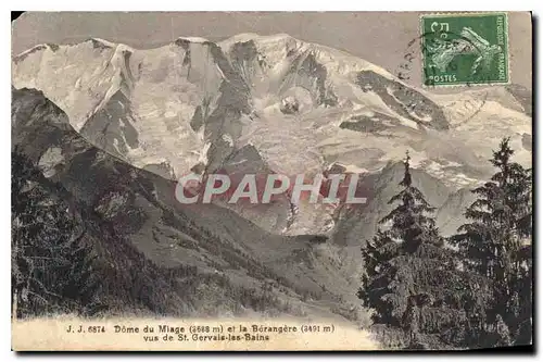 Cartes postales Dome du Miage et la Borangere vus de St Gervais les Bains