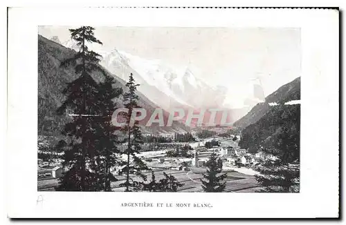 Cartes postales Argentiere et le Mont Blanc