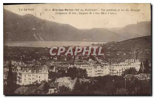 Cartes postales Aix les Bains Vue generale et lac du Bourget