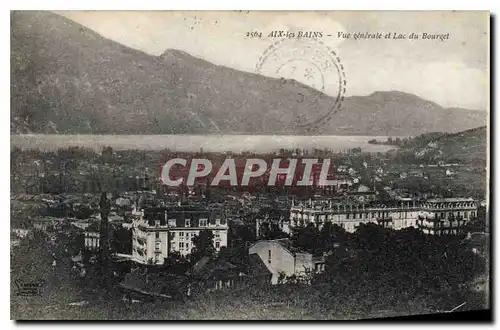 Cartes postales Aix les Bains Vue generale et lac du Bourget