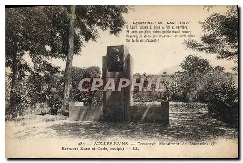 Cartes postales Aix les Bains Tresserve Monument de Lamartine