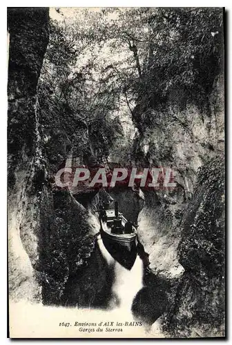 Ansichtskarte AK Environs d'Aix les Bains Gorges du Sierroz Bateau