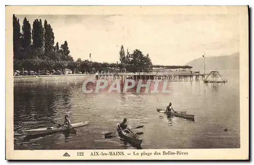 Ansichtskarte AK Aix les Bains La plage des Belles Rives Bateaux