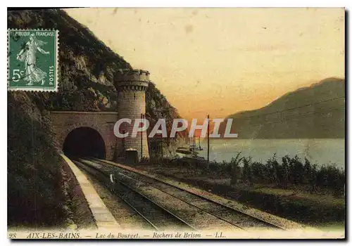 Cartes postales Aix les Bains lac du Bourget Rochers de Brison