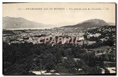 Ansichtskarte AK Aix les Bains Lac du Bourget Vue generale prise du Panoramic