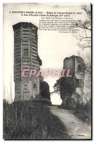 Ansichtskarte AK Montfort L'Amaury Ruines de l'Ancien Donjon