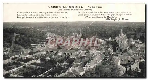 Cartes postales Montfort L'Amaury S & O Vu des Tours