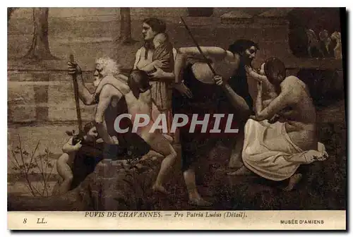 Cartes postales Puvis de Chavannes Pro Patria Ludus Detail Musee d'Amiens