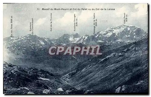 Cartes postales Massif du Mont Pourri et Col du Palet vu du Col de la Leisse