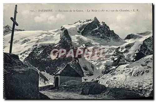 Cartes postales Dauphine Environs de la Grave La Meije vue du Chazelet