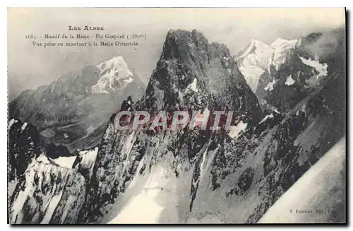Ansichtskarte AK Les Alpes Massif de la Meije Vue prise en montant a la Meije Orientale