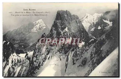 Cartes postales Les Alpes Massif de la Meije Vue prise en montant a la Meije Orientale