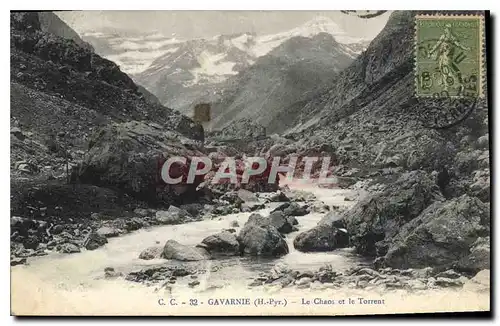 Cartes postales Gavarnie H Pyr Le Chaos et le Torrent