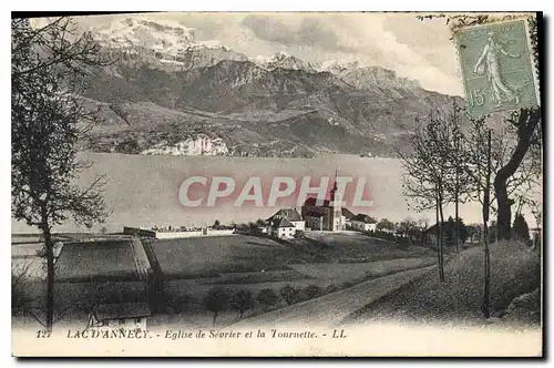 Ansichtskarte AK Lac d'Annecy Eglise de Sevrier et la Tournette