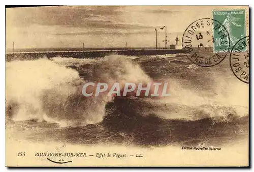 Ansichtskarte AK Boulogne sur Mer Effet de Vagues