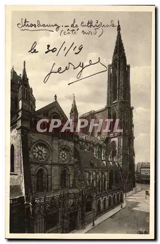 Cartes postales Strasbourg La Cathedrale Cote nord