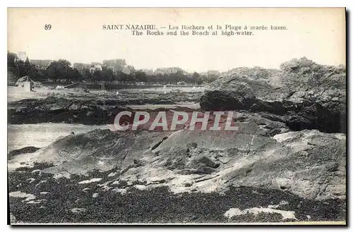 Ansichtskarte AK Saint Nazaire Les Rochers et la Plage a maree basse