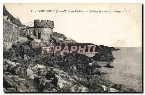 Cartes postales Saint Brieuc C du N et ses Environs Rochers de l'Anse a la Vierge