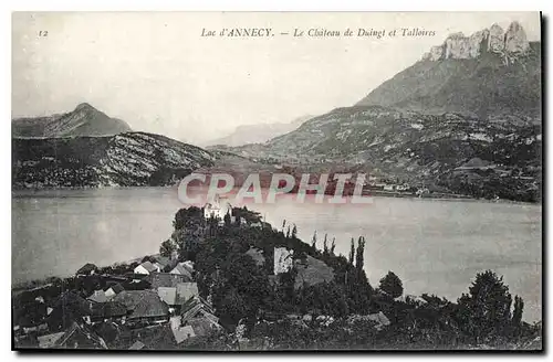 Cartes postales Lac d'Annecy Le Chateau de Duingt et Talloires