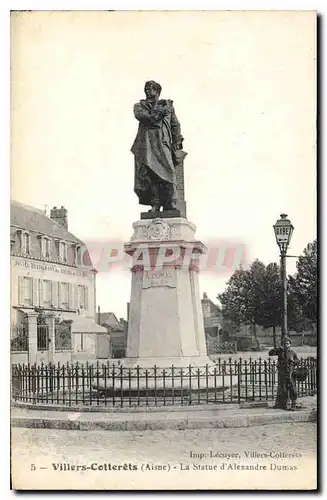 Ansichtskarte AK Villers Cotterets Aisne La Statue d'Alexandre Dumas